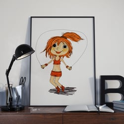The red girl — example of a freelancer's portfolio in the category Illustrations & Drawings
